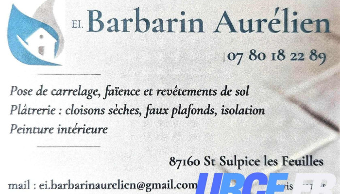 Ei.Barbarin Aurélien - Carreleur - Plaquiste - Peintre - Saint-Sulpice-Les-Feuilles