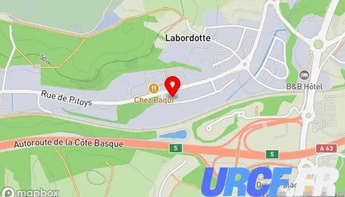 carte de MTP Siège Anglet Fournisseur de matériaux de construction, Société de travaux publics à Anglet