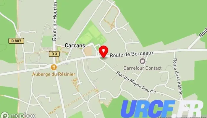 Scierie De La Gironde -  Carte - Carcans